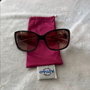 OO2012-07 OAKLEY DISCREET sunglasses Polished Black-PINK Breast Cancer Women's